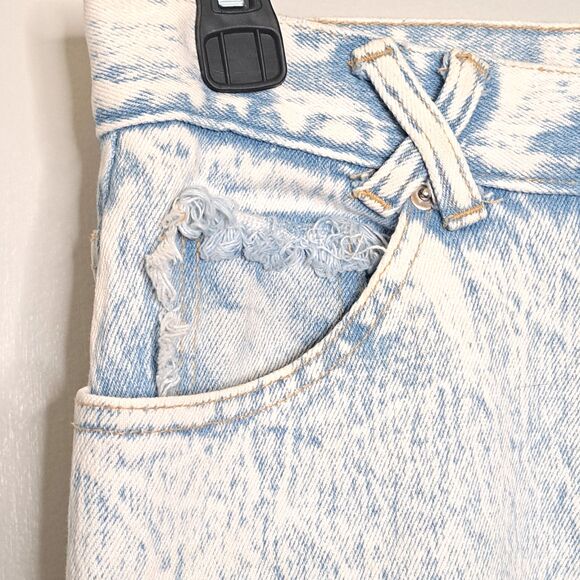 Vintage 90s Anti-Basic X Daily Jeans Size 9/10 Acid Wash Distressed High Rise - Picture 5 of 16